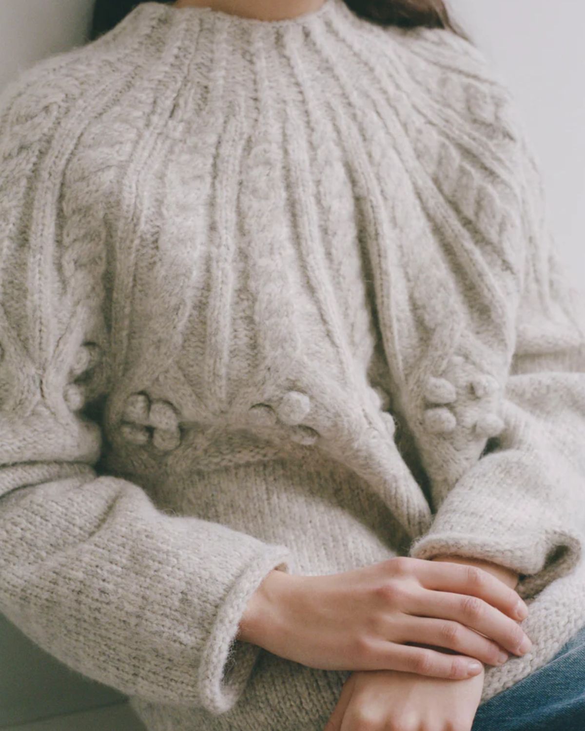 Carra Crop Sweater in Haze, from Shaina Mote 