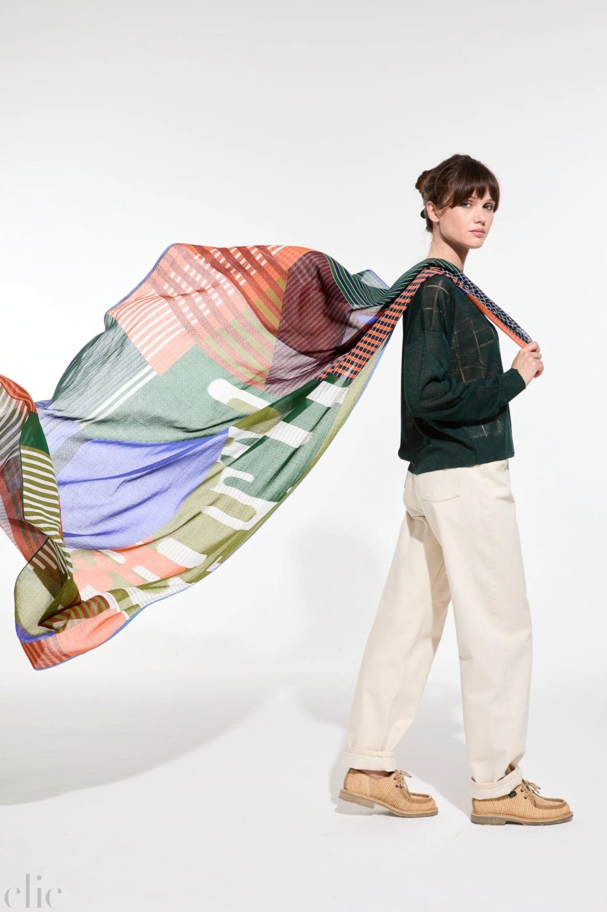 Cascade Scarf in Teal. from Mapoesie