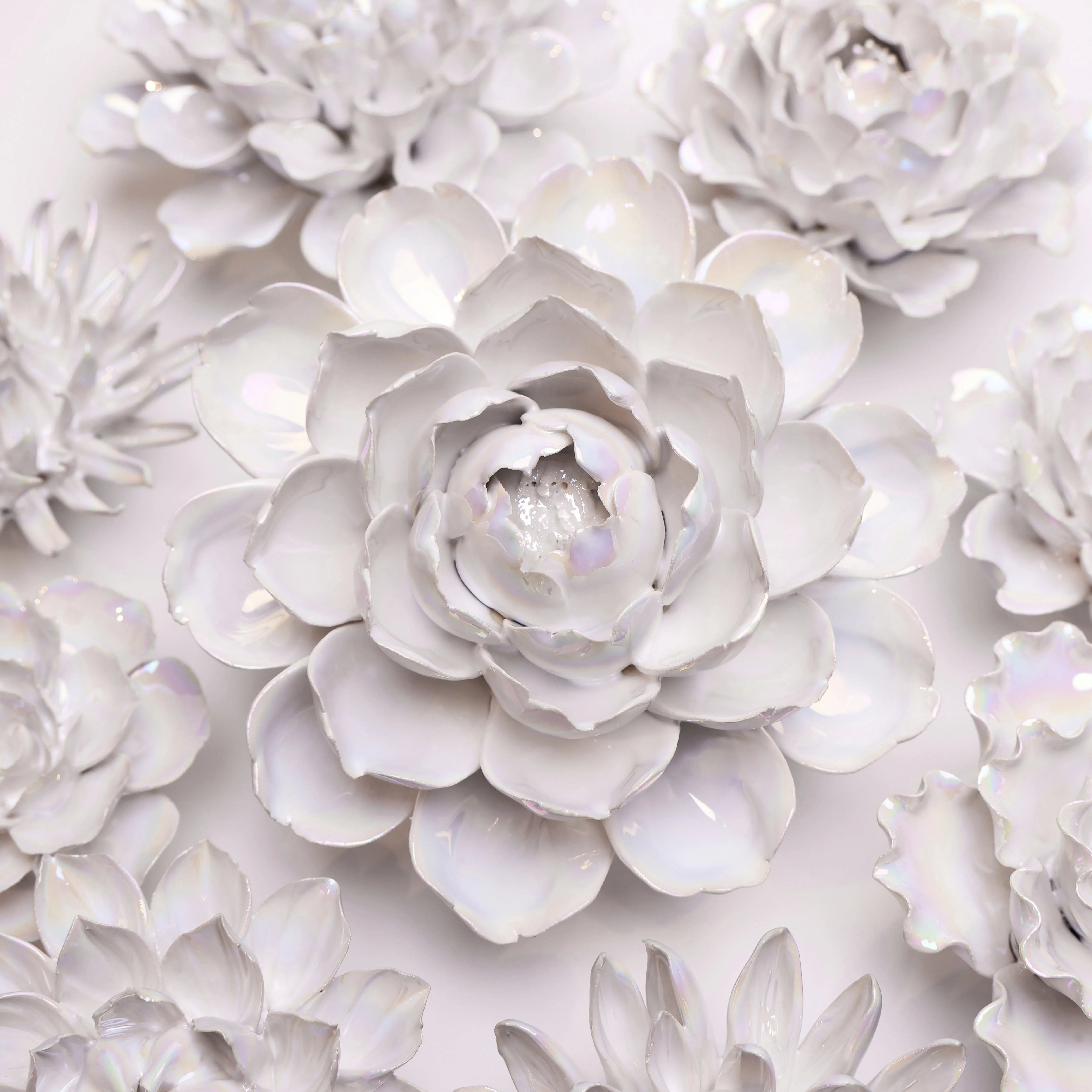 Ceramic Flower in Mofo Pearl, from Chive