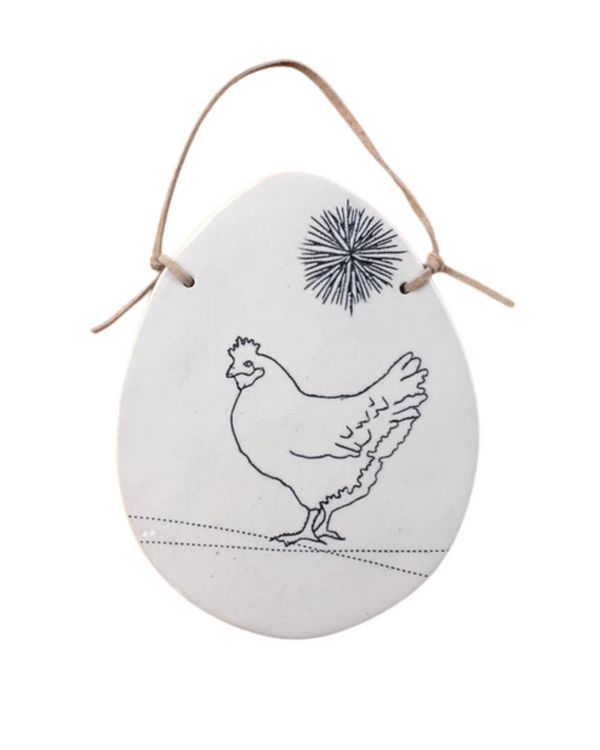 Chicken Wall Hanging Decor, from CSF Ceramics