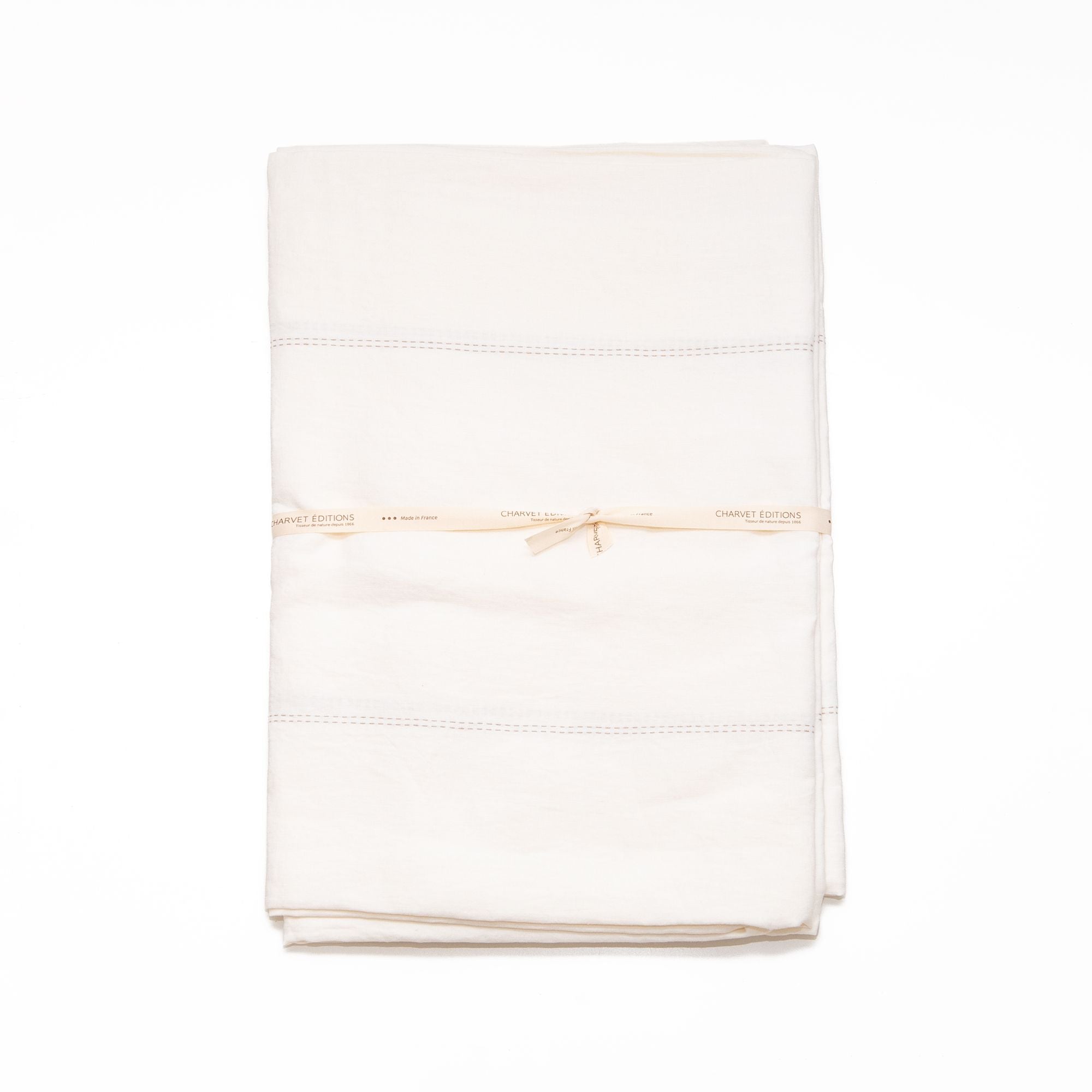 Rythmo Tablecloth in Ficelle, from Charvet Editions