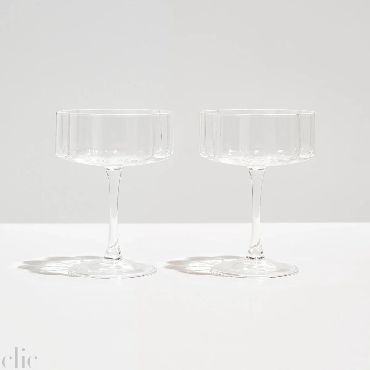 Set of 2 Wave in Glasses in Clear, from Fazeek