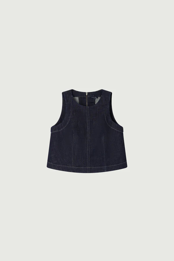 Eli Cropped Raw Denim Top, from Soeur