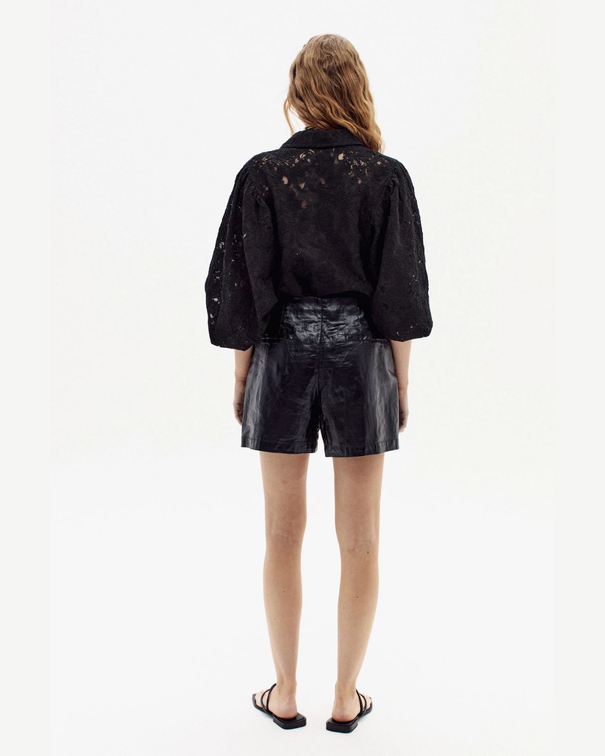 Claire Cotton Lace Shirt in Black, from Lanhtropy