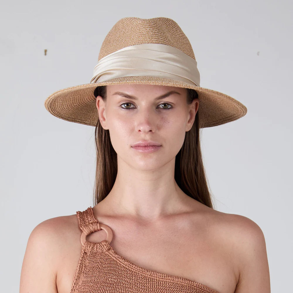 Courtney Hat in Sand, from Eugenia Kim