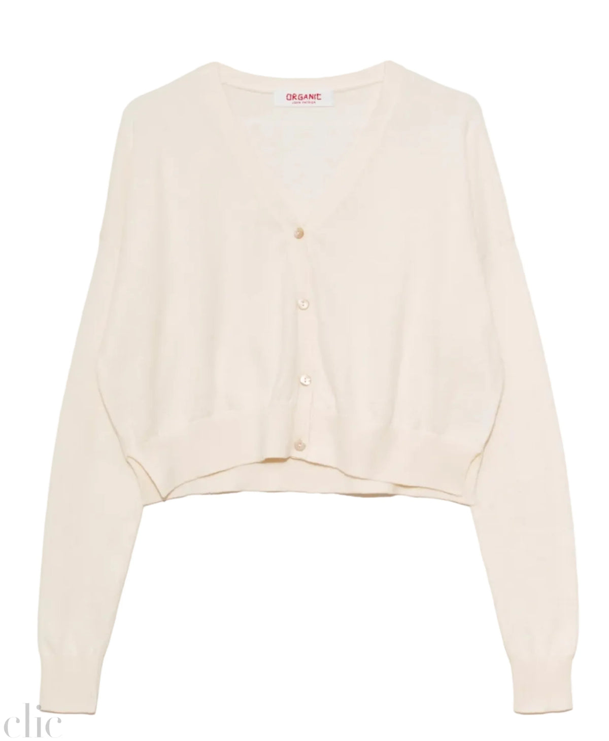 Cropped Cardigan in Off-White, from Organic by John Patrick