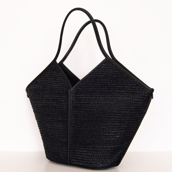 Calella Raffia in Black, from Hereu