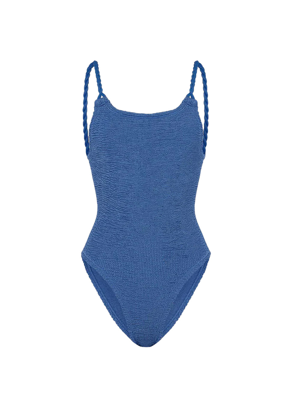 Camille One Piece in Metallic Denim, from Hunza G