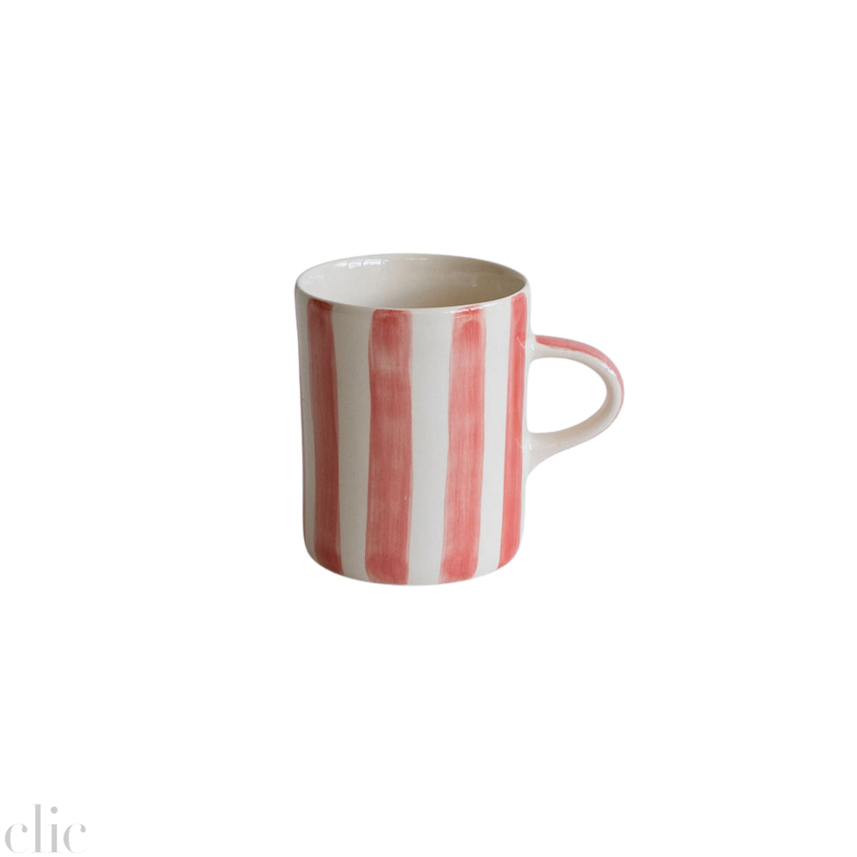 Candy Sripe Demi Mug in Rose