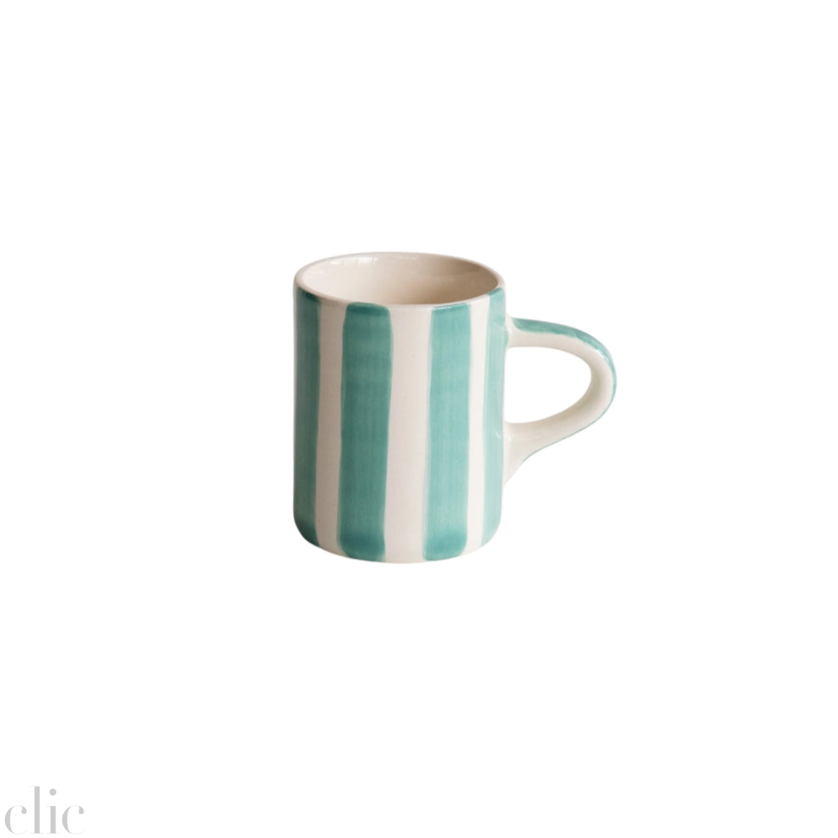 Candy Stripe Espresso Cup in Mint
