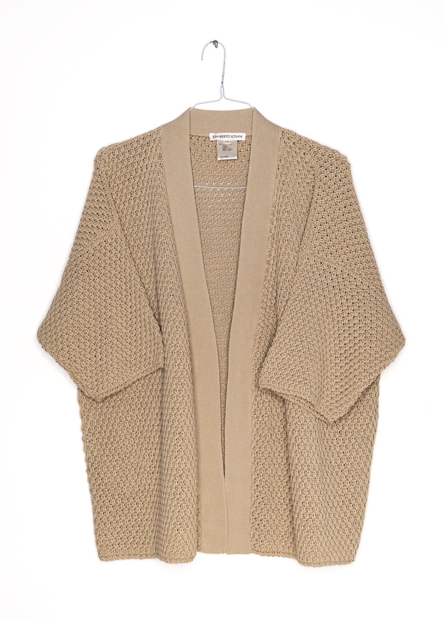Cardigan in Sand, from Lamberto Losani