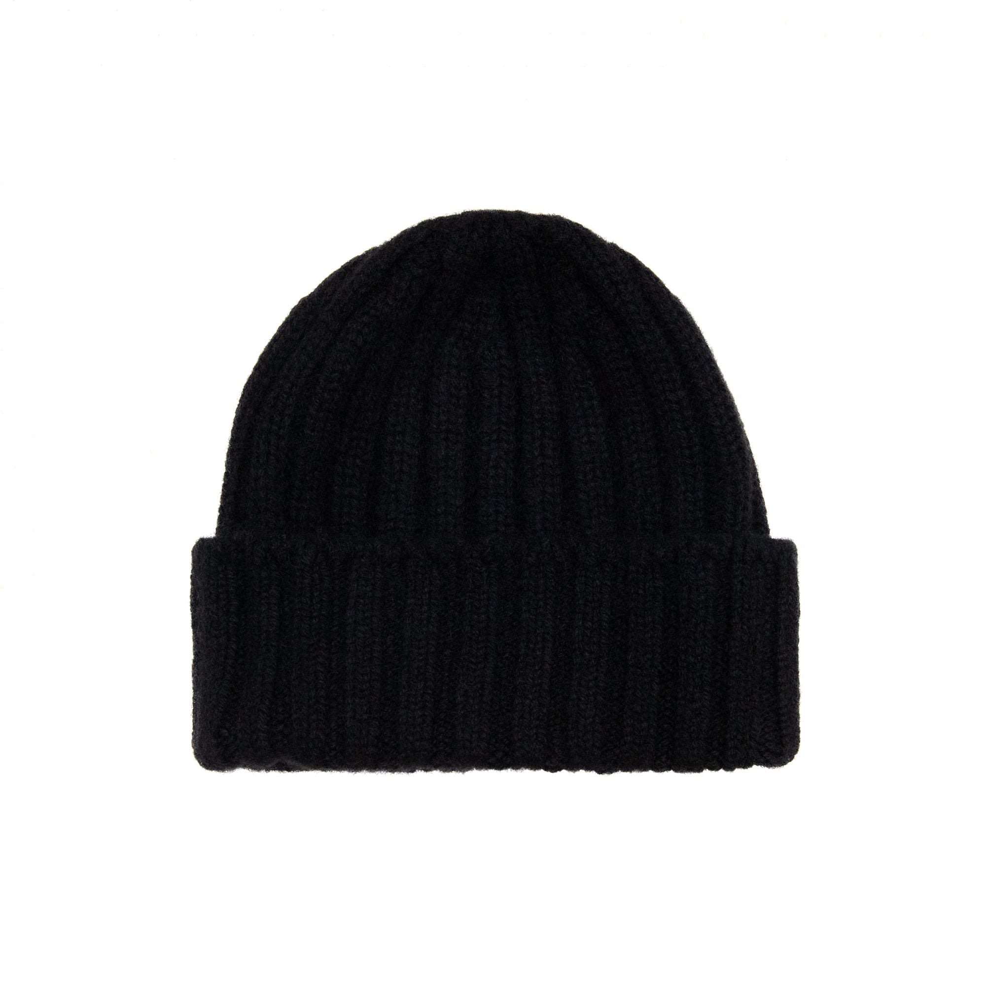 Cashmere Rib Hat in Black, from Cableami