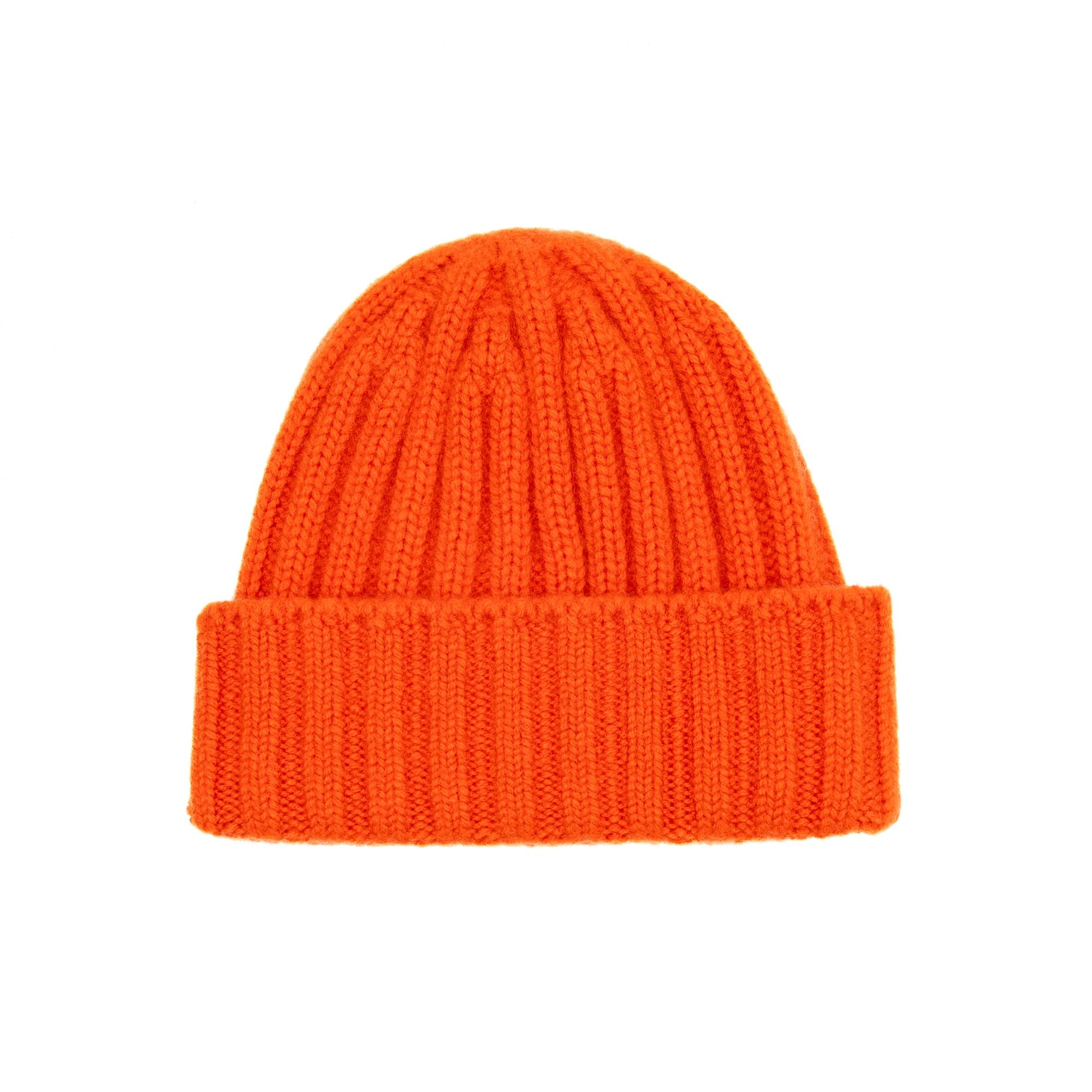 Cashmere Rib Hat in Orange, from Cableami