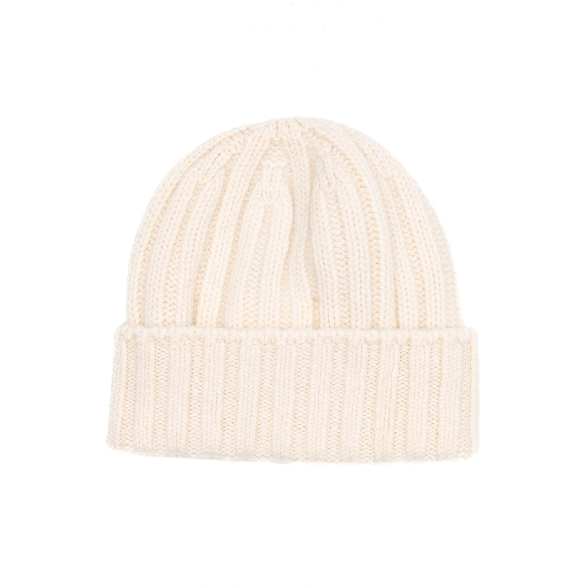Cashmere Rib Hat in White, from Cableami