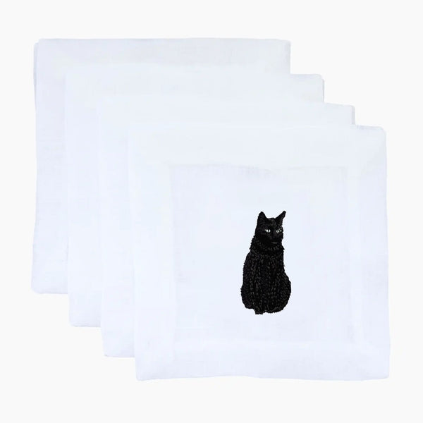 Black Cat Cocktail Napkins, from Lettermade