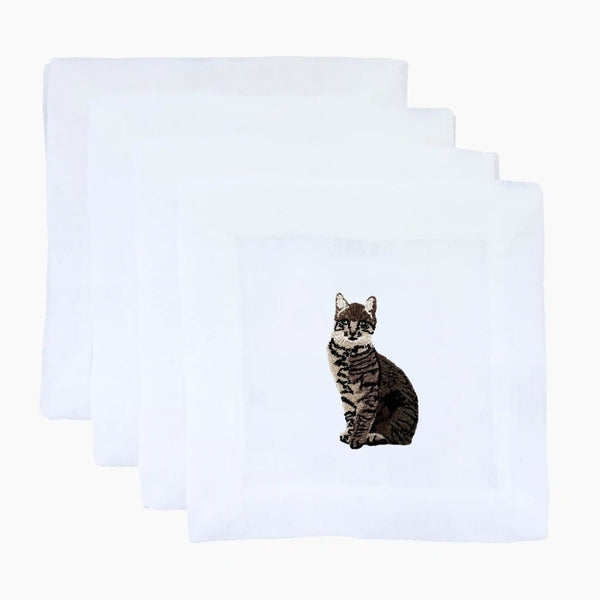 Tabby Cat Cocktail Napkins, from Lettermade