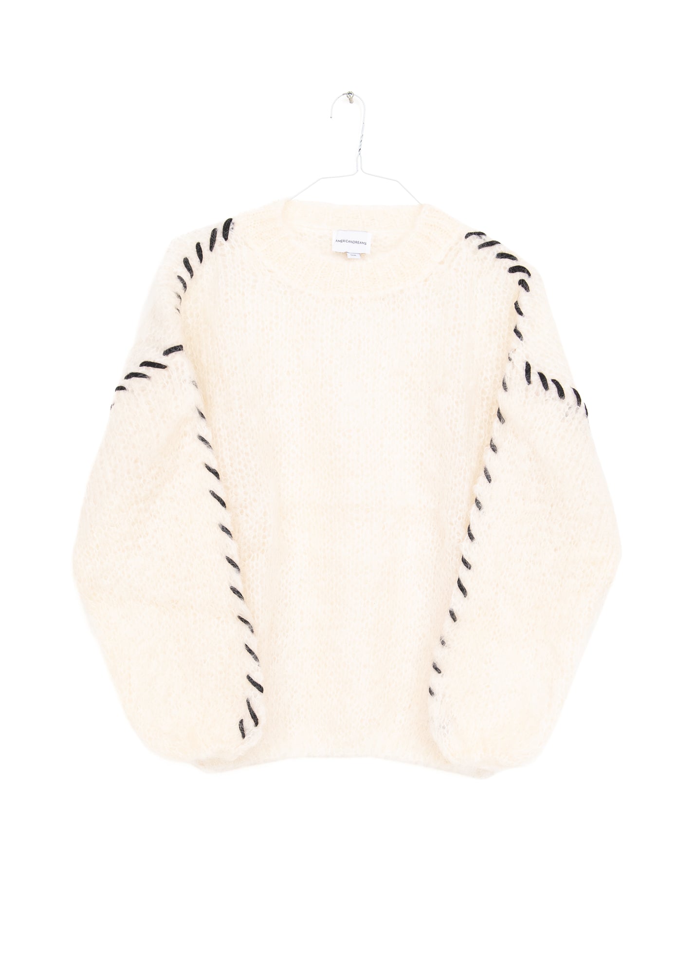 Catia Mohair Stitch Pullover in White, from American Dreams