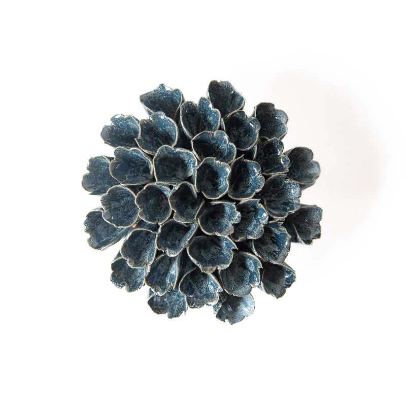 Ceramic Flower Wall Art Polyp Blue 6, from Chive