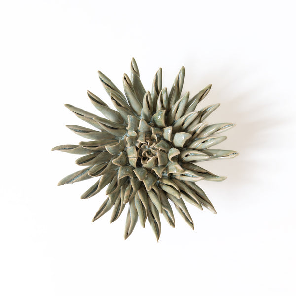 Ceramic Flower Wall Art Flower Green 6, from Chive