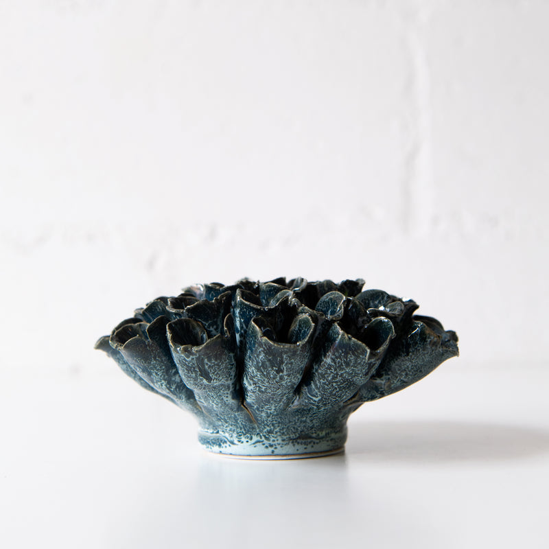 Ceramic Flower Wall Art Polyp Blue 6, from Chive