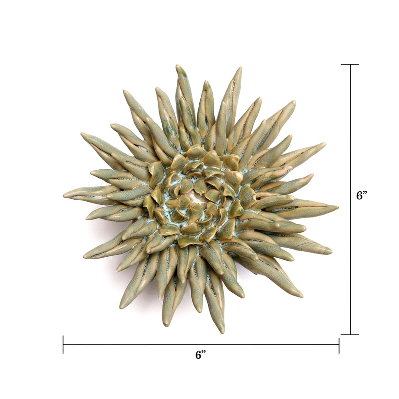 Ceramic Flower Wall Art Flower Green 6, from Chive