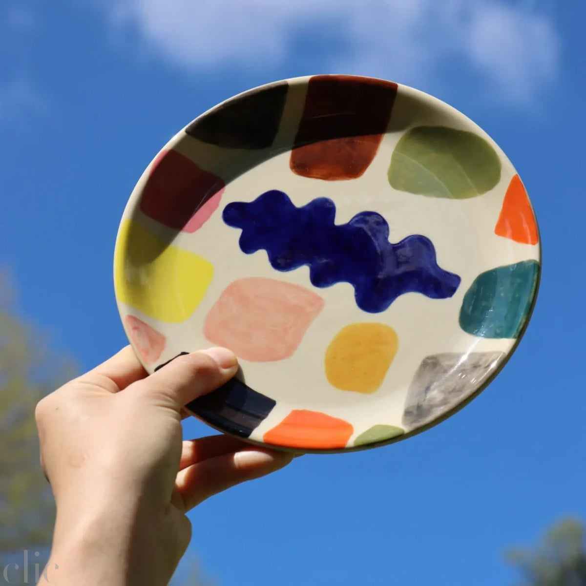 Mottle Stone Ceramic Side Plate, from Donna Wilson
