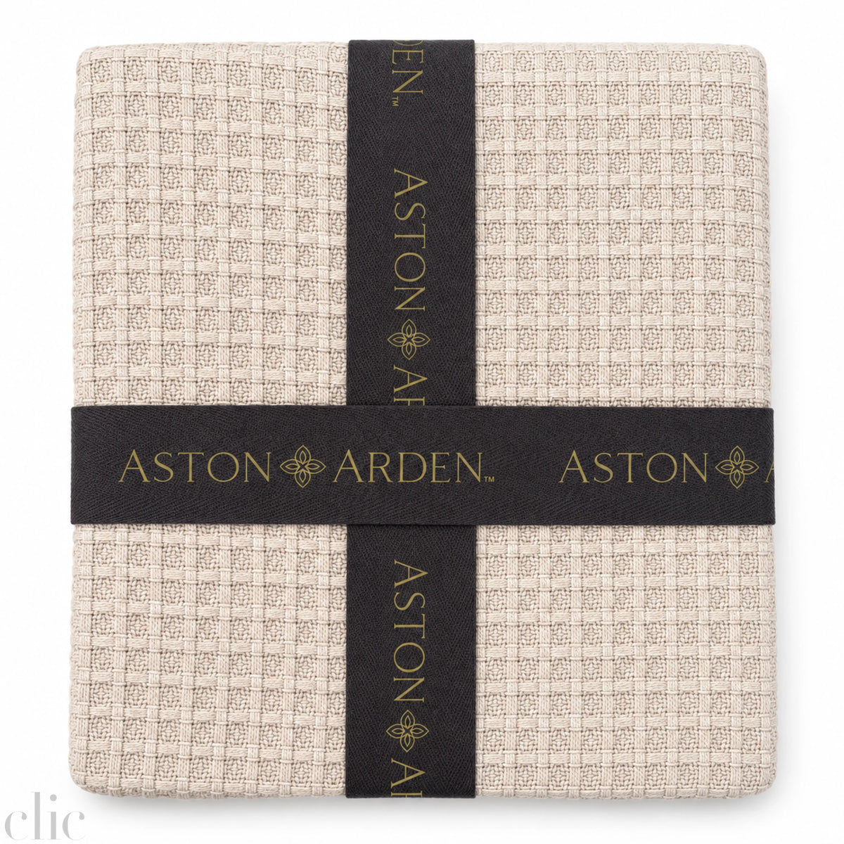 Luxury Waffle Throw Blanket in Beige