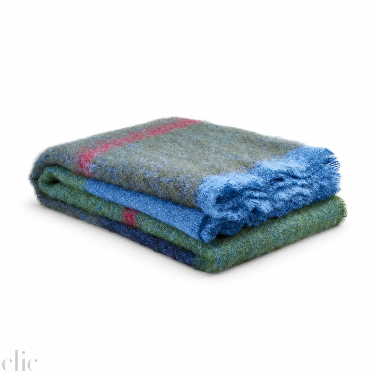 Boher Mohair Throw in Moss