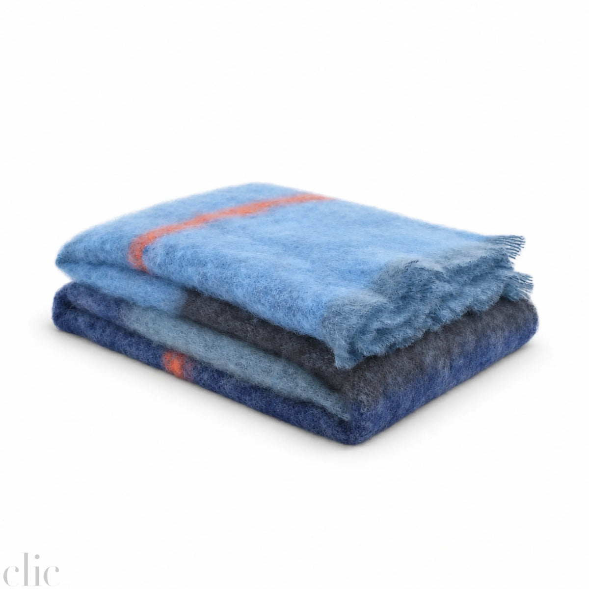 Boher Mohair Throw in Azure