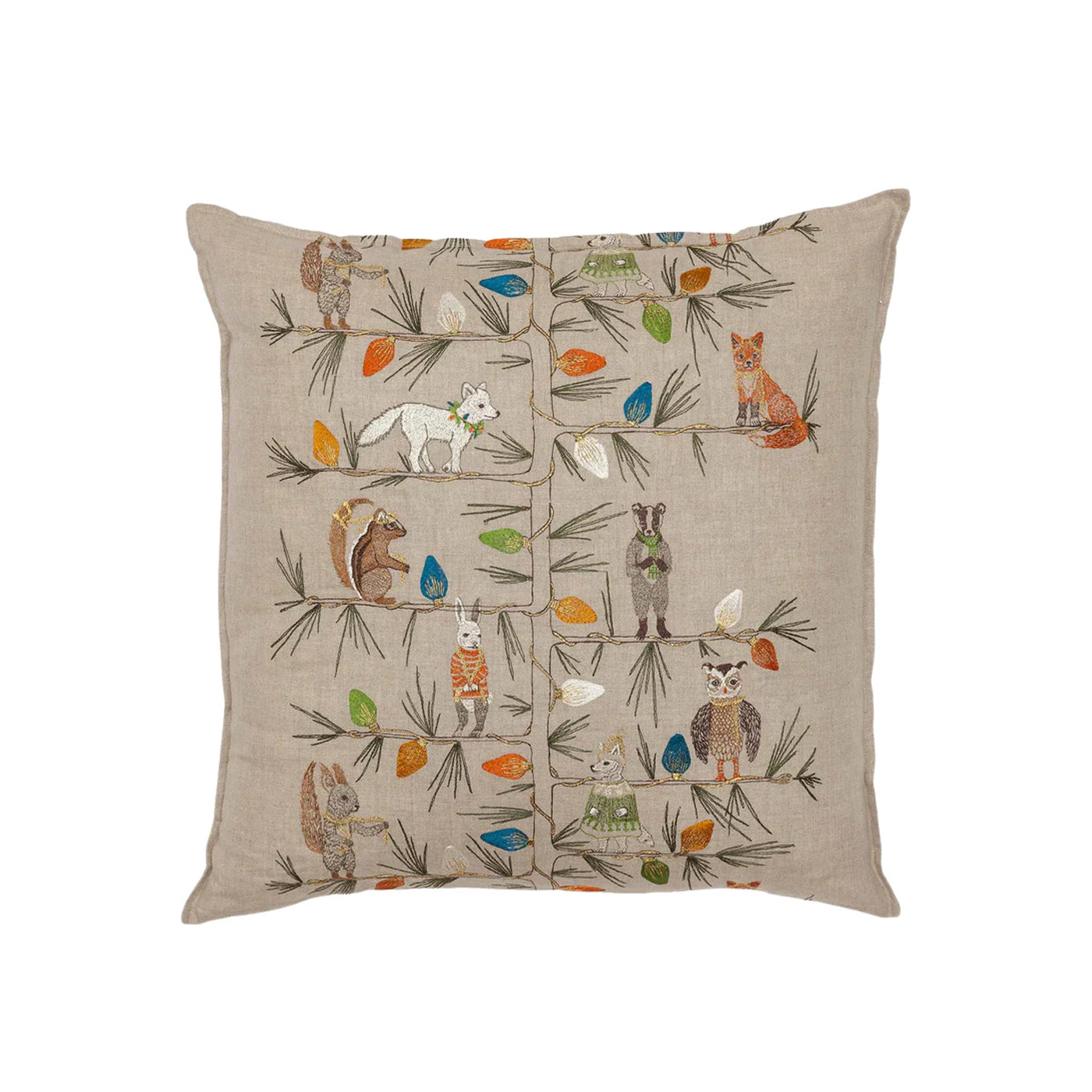 Christmas Tree Friends Pillow, from Coral & Tusk