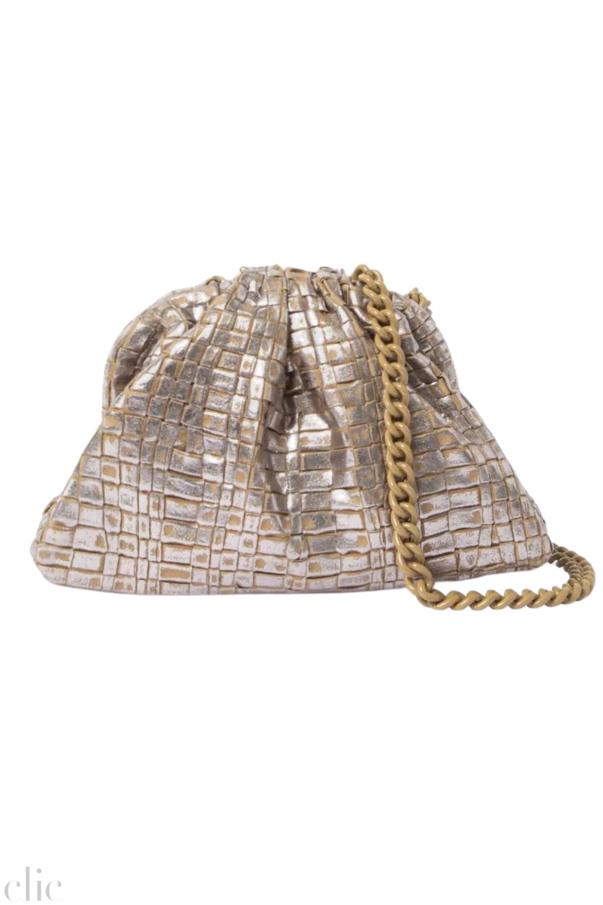 Laminated Mini Game Bag in Cipria, from Maria La Rosa