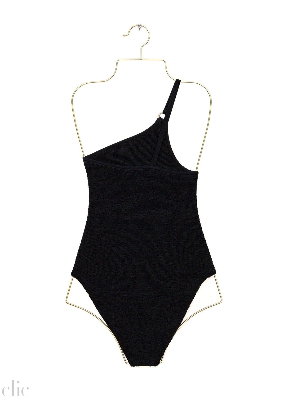 Clara Swimsuit With Gold Hoop in Black, from Hunza G