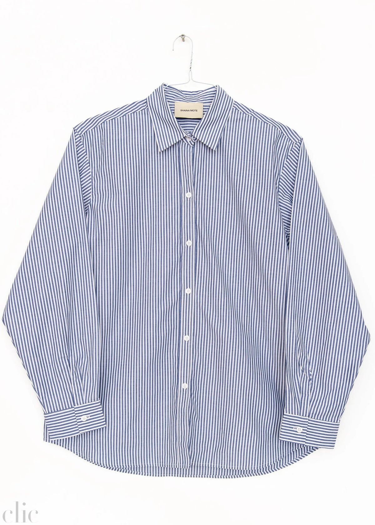 Classic Button Down Shirt in Blue Stripe, from Shaina Mote