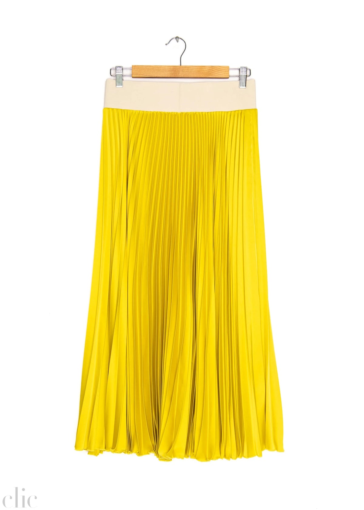 Benedetto Midi Skirt in Chartreuse, from Loyd Ford