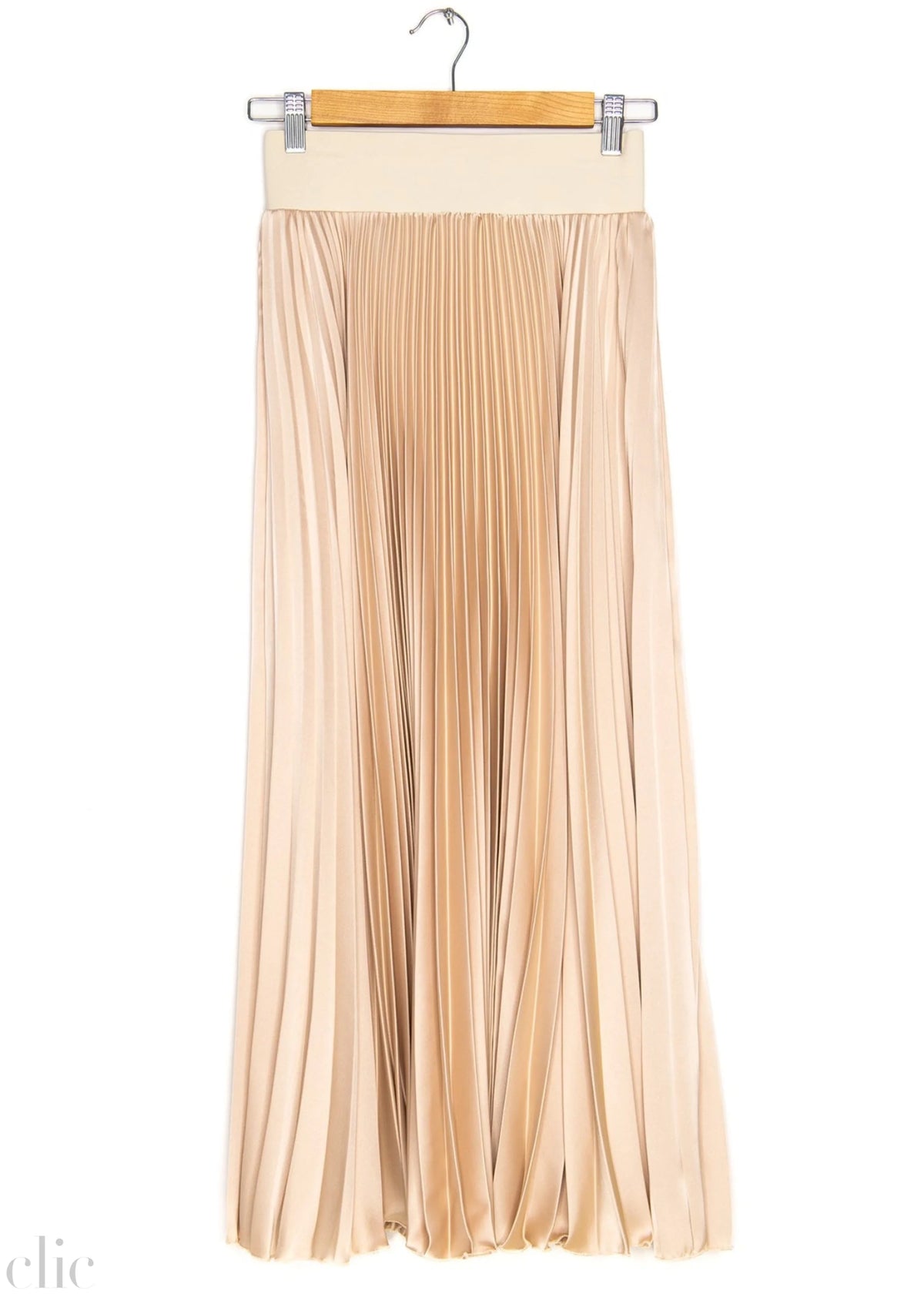 Benedetto Midi Skirt in Taupe, from Loyd Ford