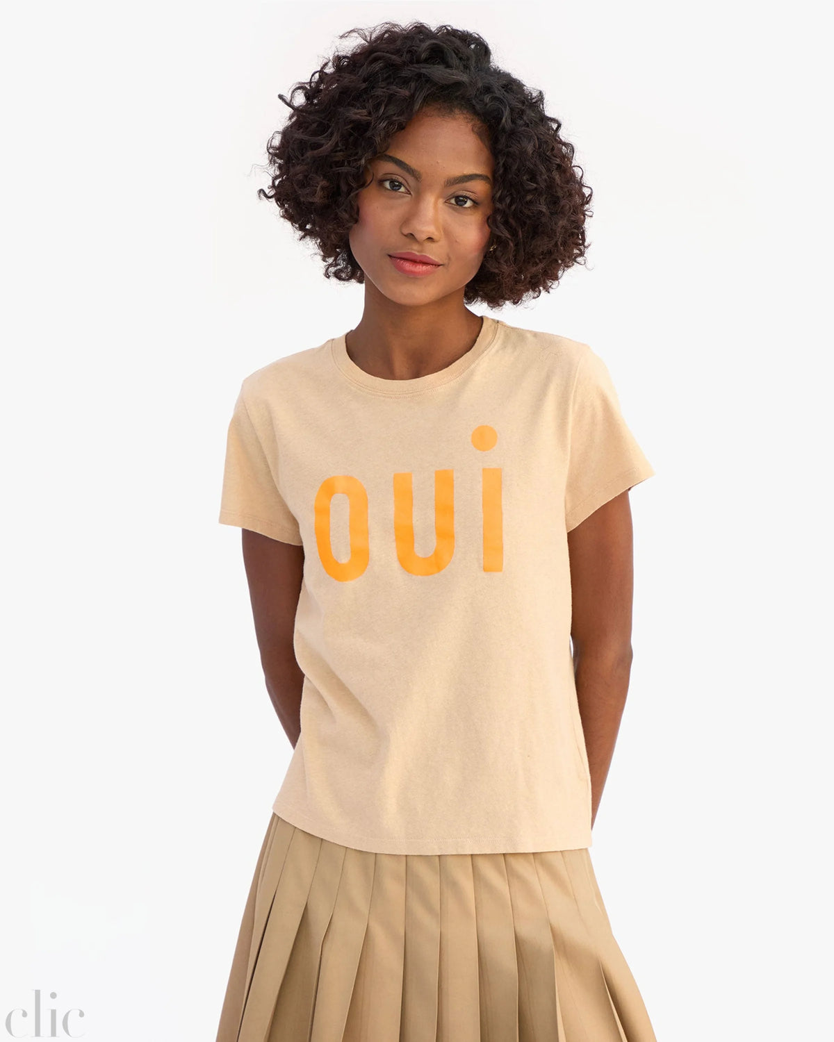 Classic Tee in Sand, from Clare V