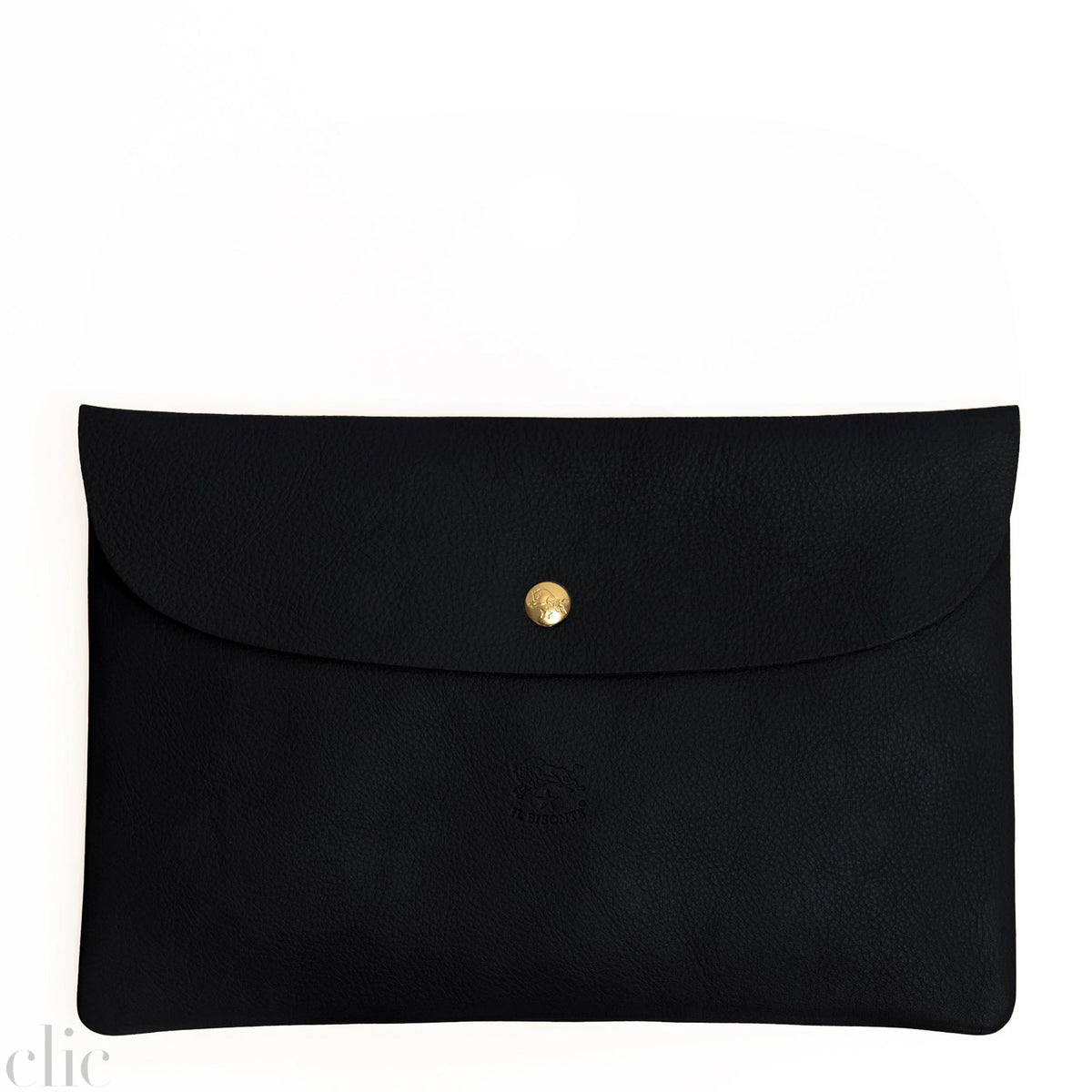 Classic Envelope in Black, from IL Bisonte