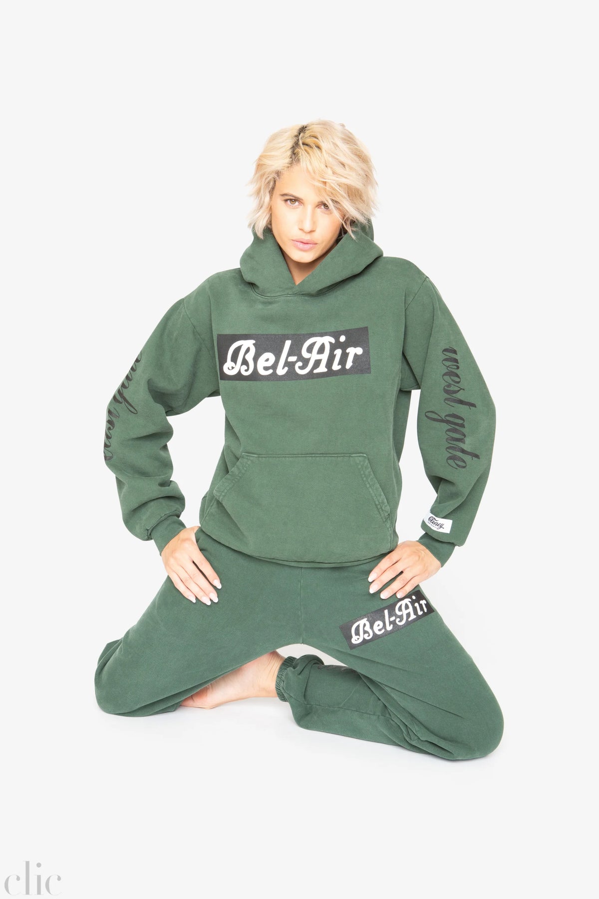 Bel-Air Hoodie in Forest Green, from Cloney