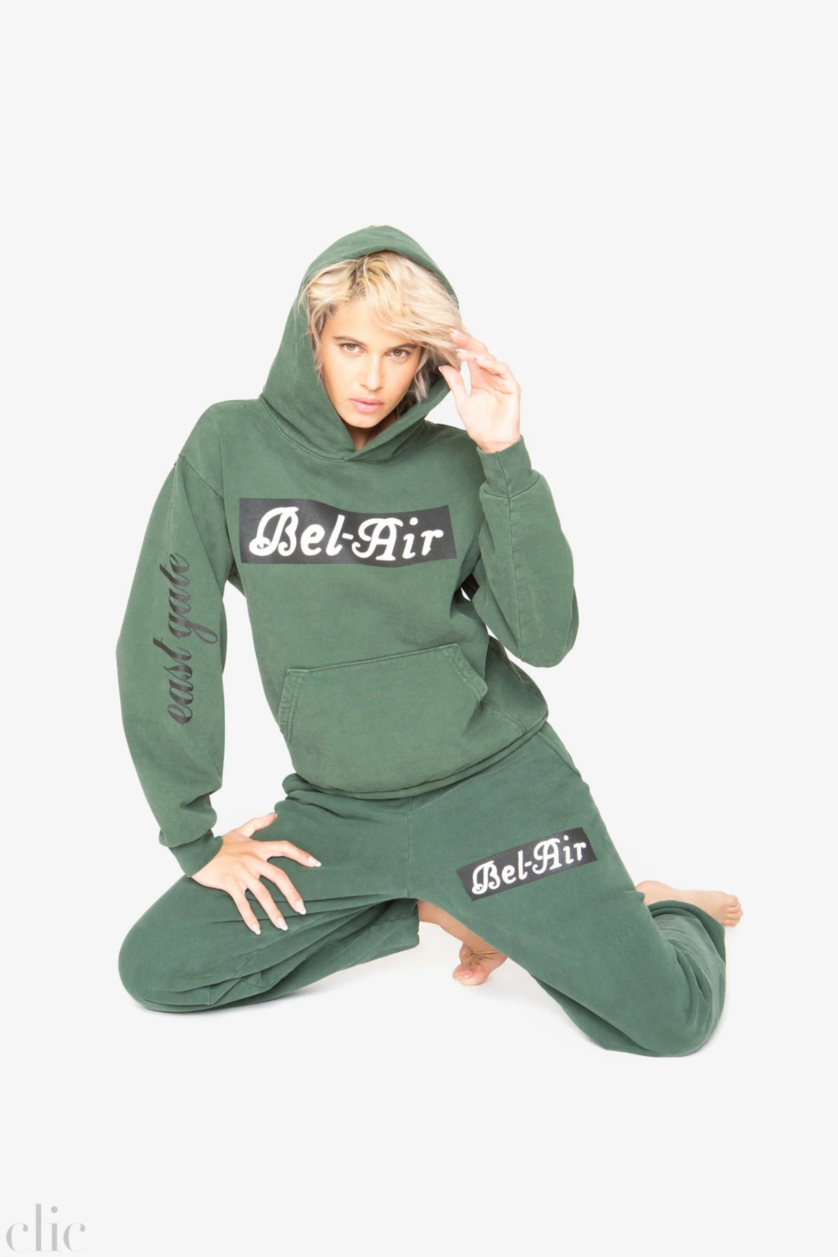 Bel-Air Hoodie in Forest Green, from Cloney