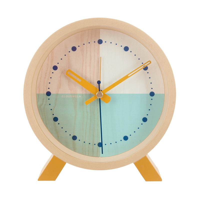 Flor Desk Clock in Turquoise, from Cloudnola