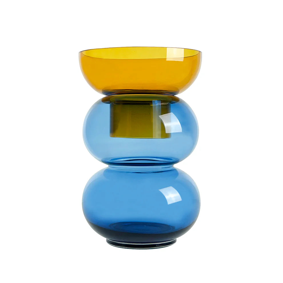 Large Bubble Vase in Yellow and Blue, from Cloudnola