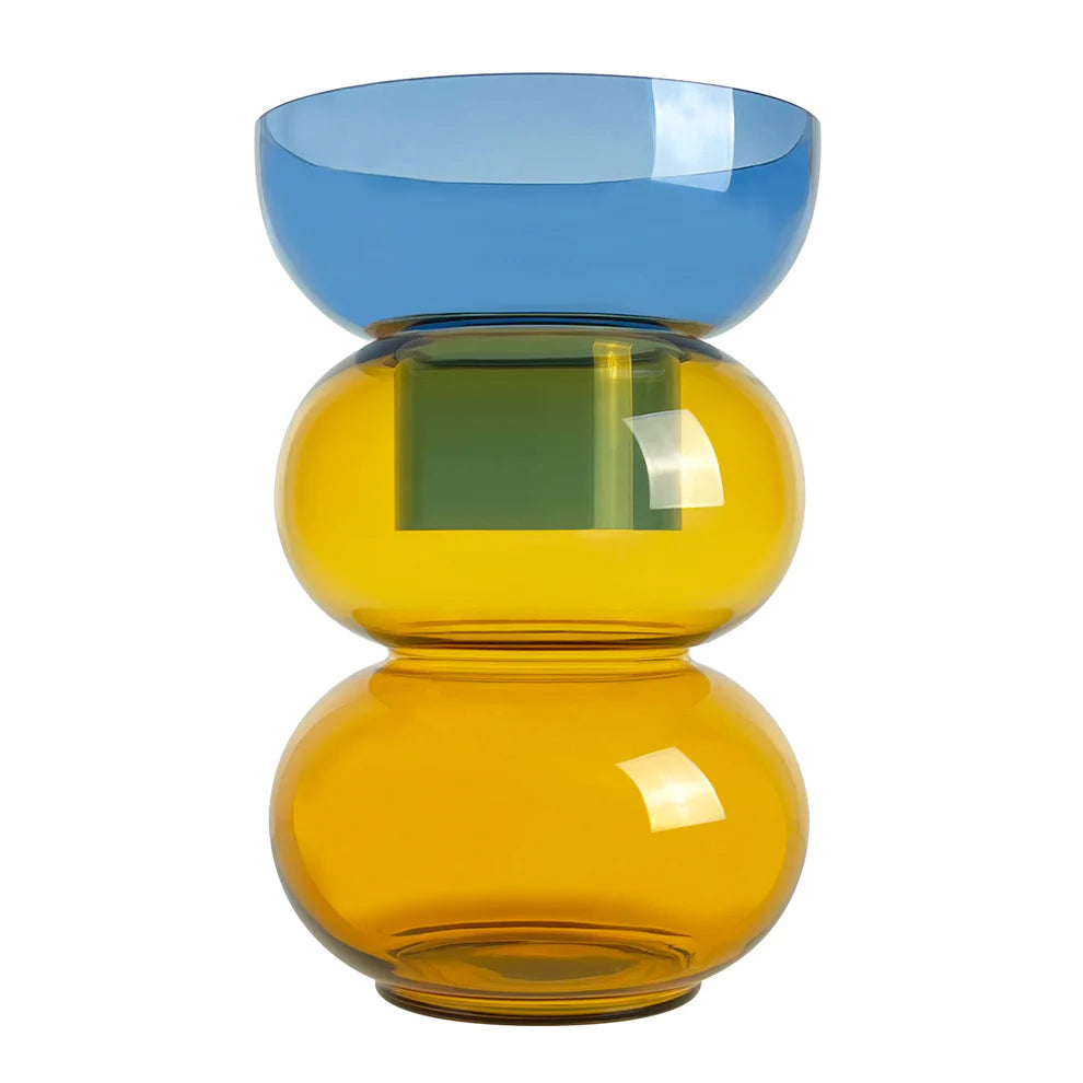 Bubble Vase in Blue and Yellow, from Cloudnola