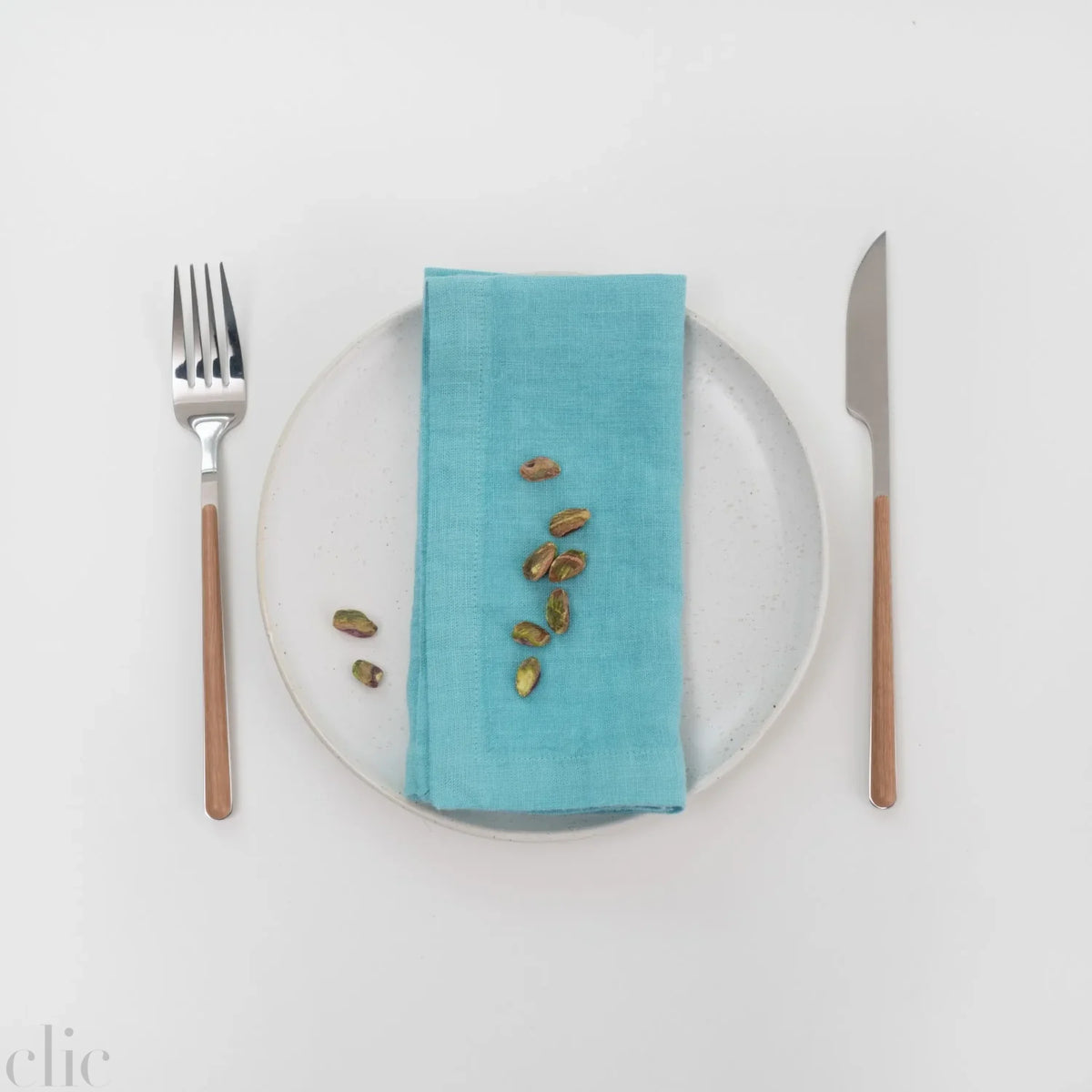 Linen Napkins Set of 2 in Coastal Blue, from Linen Tales