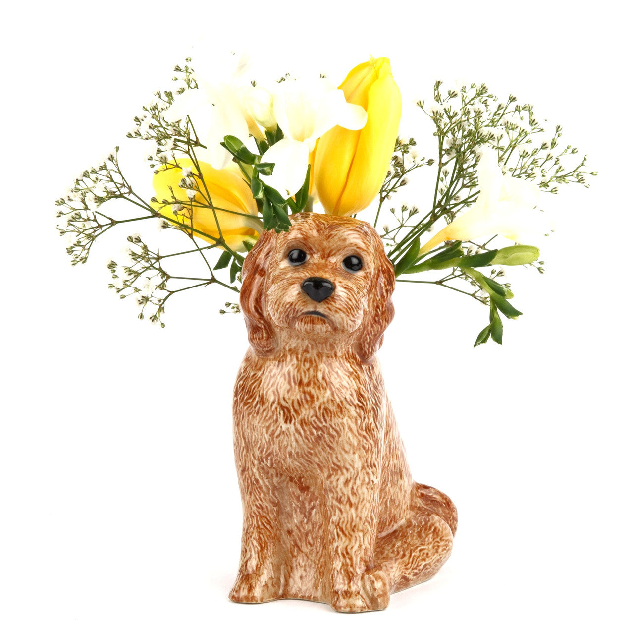 Cockapoo Dog Flower Vase, from Quail Ceramics