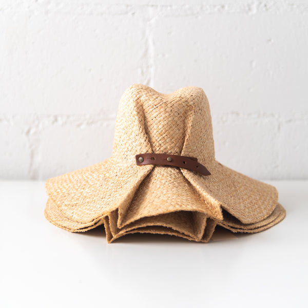 Commando Hat in Natural with Brown Strap, from Lola Hats