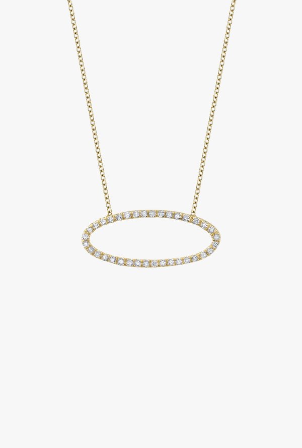 Convex Pendant Necklace with Pave Diamonds, from Gabriela Artigas