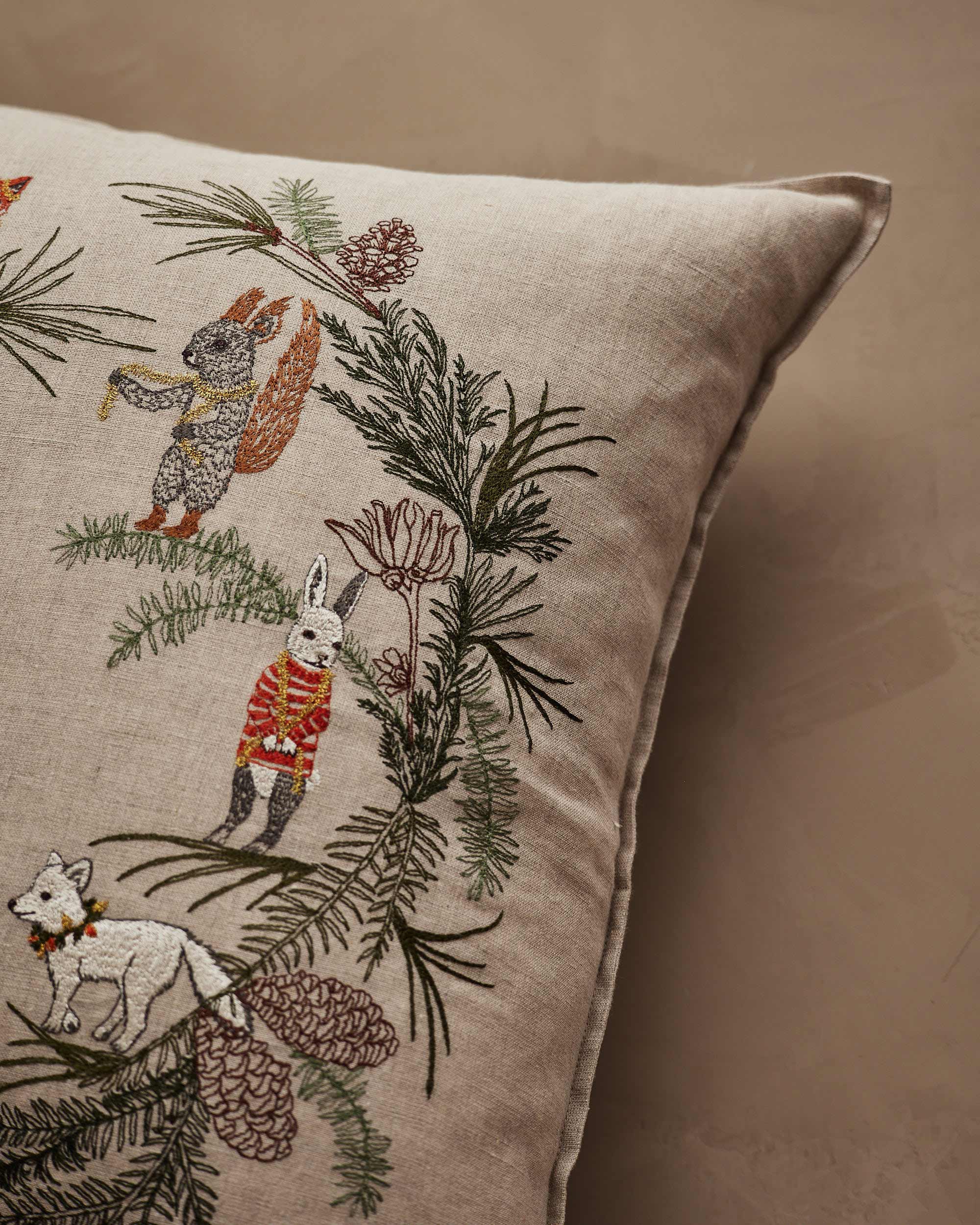 Tree Trimmers Wreath Pillow, from Coral & Tusk