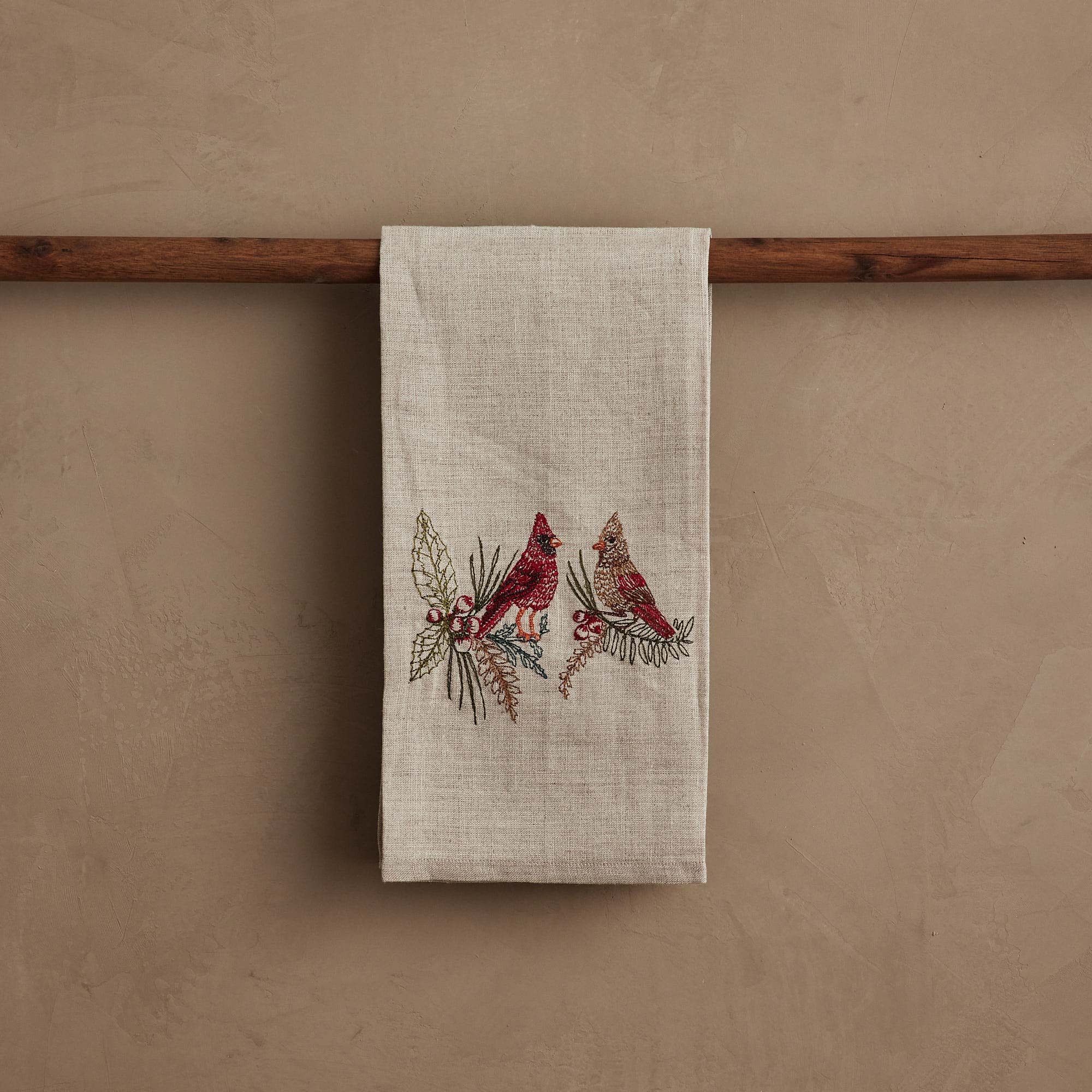Christmas Cardinals Tea Towel, from Coral & Tusk