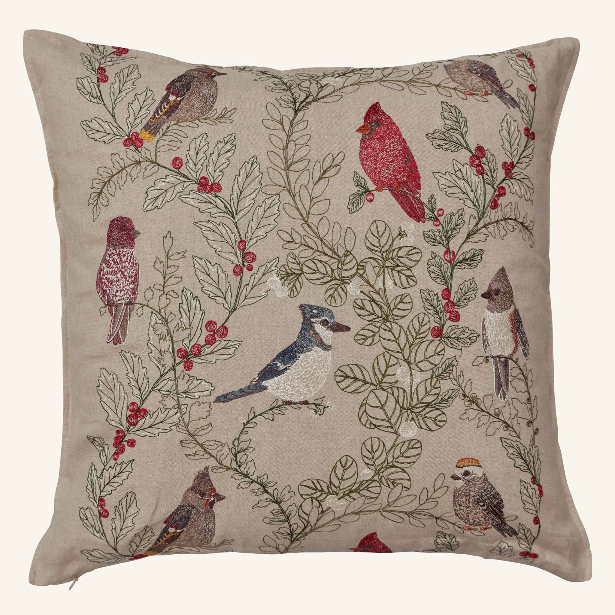 Winter birds Pillow, from Coral & Tusk
