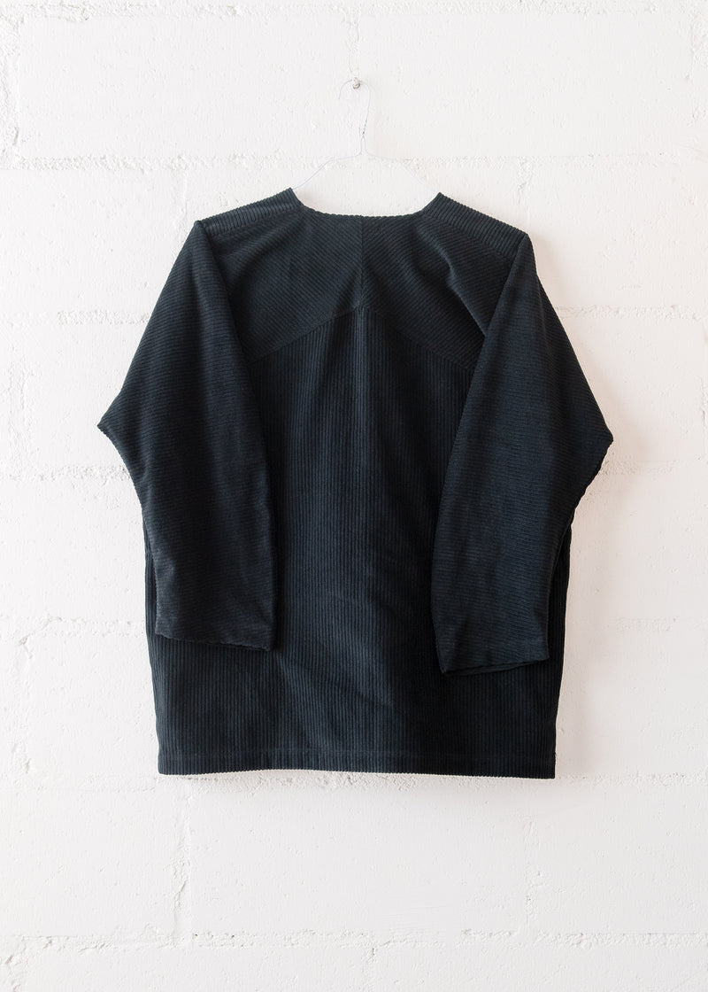 Corduroy Geometric Jacket in Dark Grey, from Black Crane